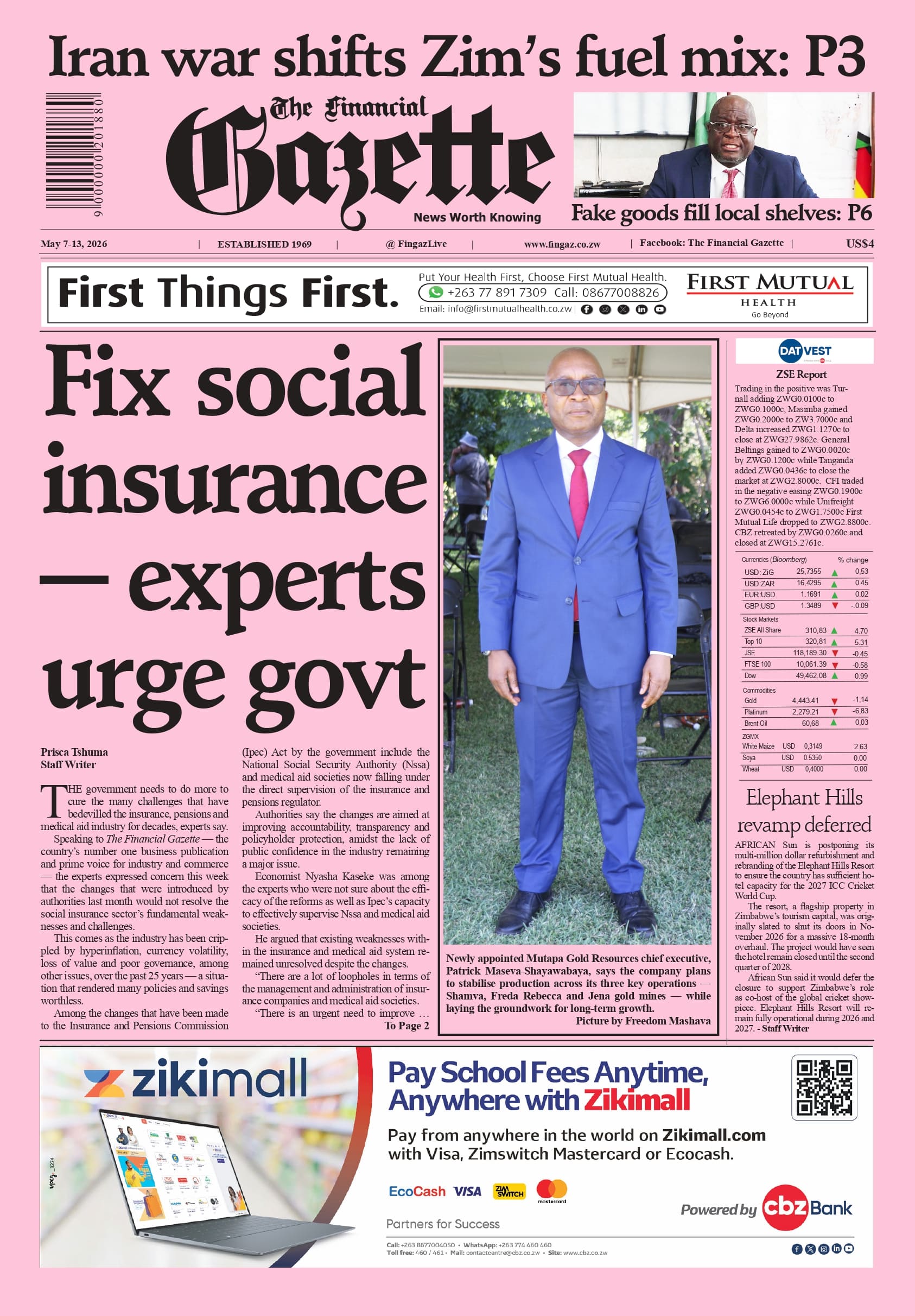 Thursday 7 May 2026